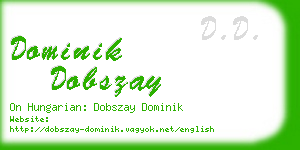 dominik dobszay business card
